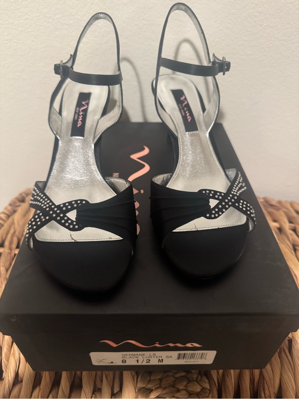 Nina Women's Germane LS Black Open Toe
Platform size 8 1/2